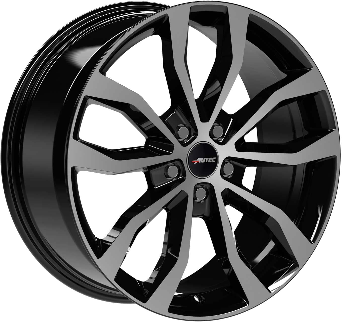 4x jantes en aluminium Autec UTECA 8.0x18 ET45 5x114,3 Schwarz poliert