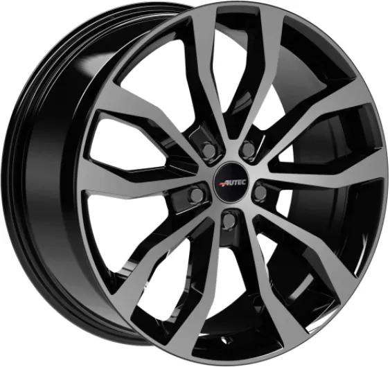 4x jantes en aluminium Autec UTECA 8.0x18 ET45 5x114,3 Schwarz poliert